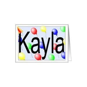  Kaylas Birthday Invitation, Party Balloons Card Toys 