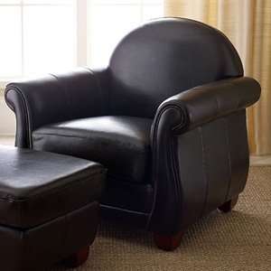  Abbyson Living Kingston Collection Leather Armchair and 