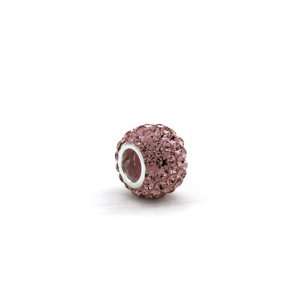   Rose Crystal Charm for Kera, Pandora and SilveRado Bracelets Jewelry