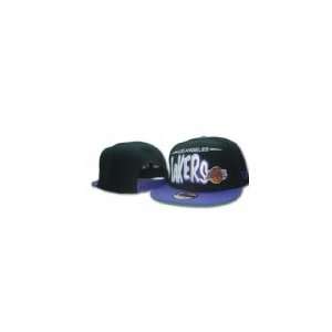  Lakers Vintage Snapback Hat Black