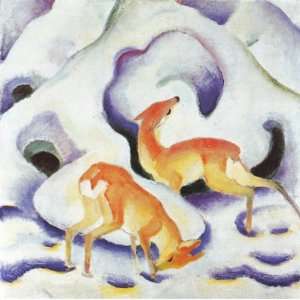  Hand Made Oil Reproduction   Franz Marc   24 x 24 inches 