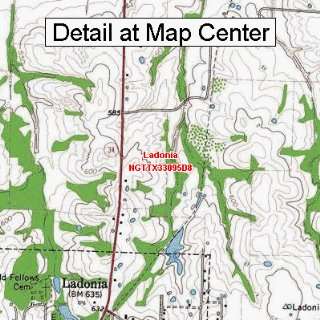  USGS Topographic Quadrangle Map   Ladonia, Texas (Folded 