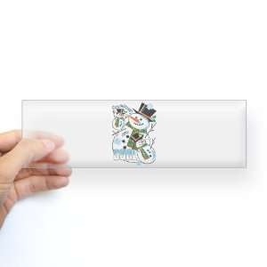  Bumper Sticker Clear Christmas Holiday Snowmen Are Cool 