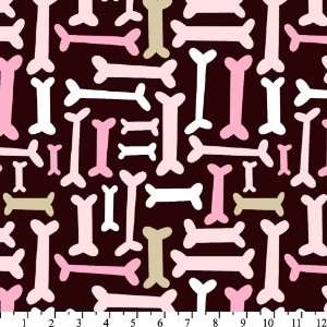  Kolea Bones Allover Anti Pill Fleece (Pink) Arts, Crafts 