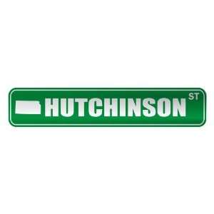    HUTCHINSON ST  STREET SIGN USA CITY KANSAS