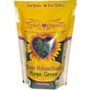 Lydias Organics, Kale Krunchies, Mega Green, 3 oz (85 g)  