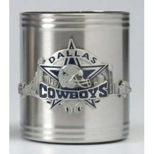   Dallas Cowboys Stainless Steel & Pewter Can Cooler