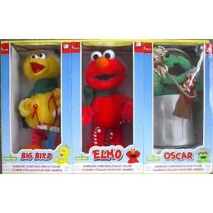  Animated Elmo, Big Bird, Oscar Sesame Street Christmas 