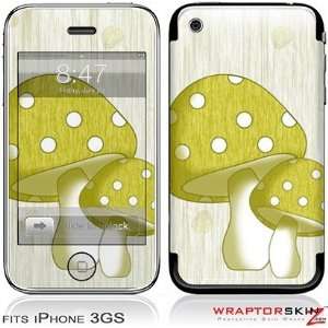   3GS Skin and Screen Protector Kit  Mushrooms Yellow Electronics