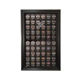Florida Panthers 60 Hockey Puck Display Case, Cabinet Style with Black 