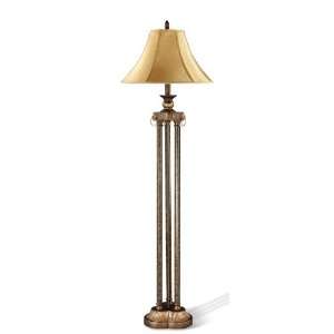  Floor Lamp with Carved Accents in Brown Finish By Coaster 