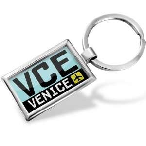   Airport code VCE / Venice country Italy   Hand Made, Key chain ring