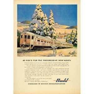  1952 Ad Travel Budd Train Passenger New Haven L Ragan 