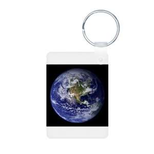  Aluminum Photo Keychain Earth   Planet Earth The World 