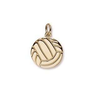  Rembrandt Charms Volleyball Charm, 14K Yellow Gold 