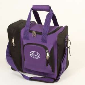  Linds Deluxe Single Tote Bowling Bag  Black/Purple Sports 