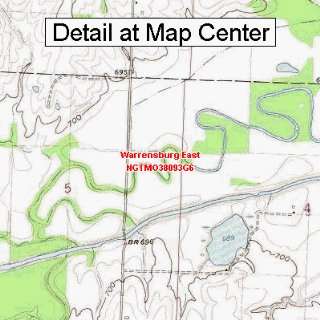 USGS Topographic Quadrangle Map   Warrensburg East, Missouri (Folded 