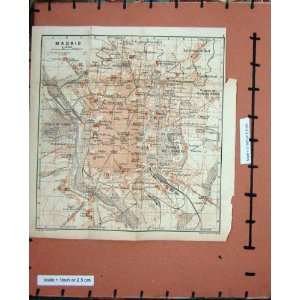  MAP SPAIN 1901 STREET PLAN MADRID CUATRO CAMINOS