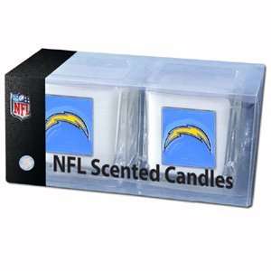 San Diego Chargers 2 pack of 2x2 Candle Sets   NFL 