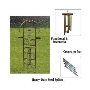   Trellis with Copper Sprinkler and Wind Chime Patio, Lawn & Garden