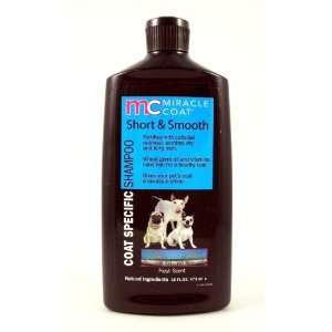  Miracle Coat Short & Smooth Shampoo for Dog, 16 oz (Case 