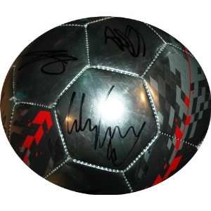  United Team Signed Autographed Nike Chrome Soccer Ball Rooney MAN 