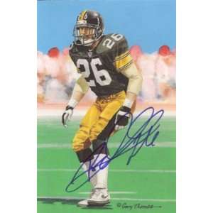  Rod Woodson Autographed Steelers Goal Line Art