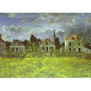 Claude Monet Monets House In Argenteuil  Art Reproduction Oil Paint