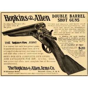  Hopkins Allen Arms Damascus Double Barrel Shot Guns Hunting Firearms 