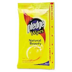 Pledge Furniture Lemon Scent Wet Wipes, Cloth, 7 x 10 