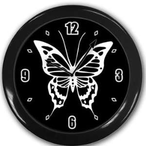  Butterfly Wall Clock Black Great Unique Gift Idea Office 