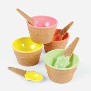  Plastic Ice Cream Dishes (12) Toys & Games