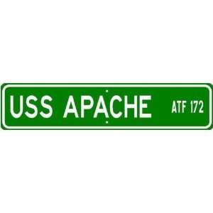 USS APACHE ATF 67 Street Sign   Navy Gift Ship Sailor  
