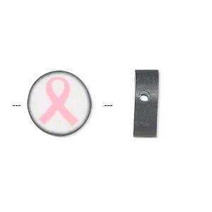   double sided flat round with awareness ribbon.Sold individually. Arts