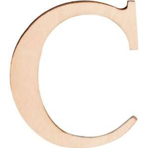  Adhesive Wood Letter C 1 1/2 Inch