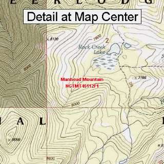   Map   Manhead Mountain, Montana (Folded/Waterproof)