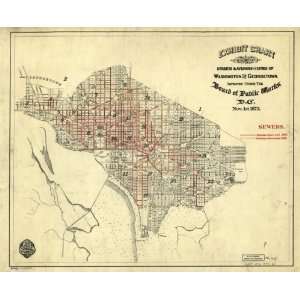  1873 map Sewerage, Washington, DC