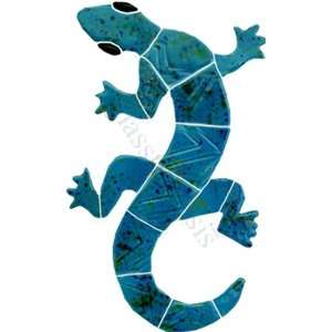  Small Blue Gecko 6 x 10 Blue Pool Glossy Ceramic   16085 