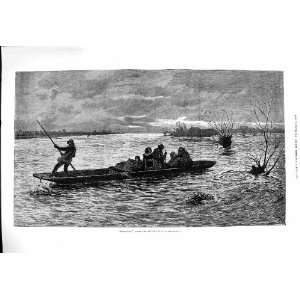  1877 Homeless River Boat Family Holloway Fine Art