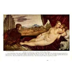  1948 Venus with Organ Player   Titian Masterpiece Vintage 