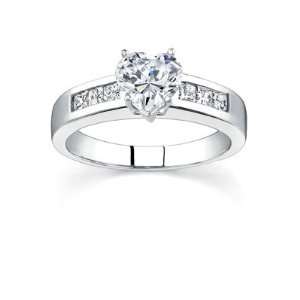  1.83 CT HEART DIAMOND PLATINUM RING NEW Jewelry