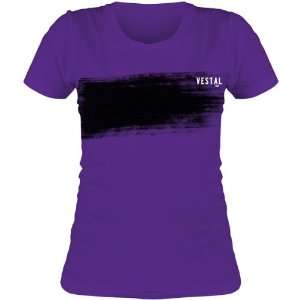  Vestal Brush Womens Short Sleeve Fashion Shirt   Purple 