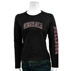   Georgia Bulldogs Ladies Black Ivy League Long Sleeve T shirt Sports