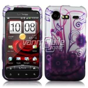  Pink/Purple Flower/Butterfly Design Case for HTC Droid 