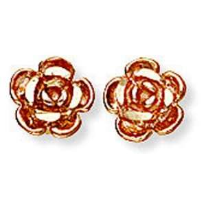 Landstroms Black Hills Gold Rose Earrings with post, for pierced ears 