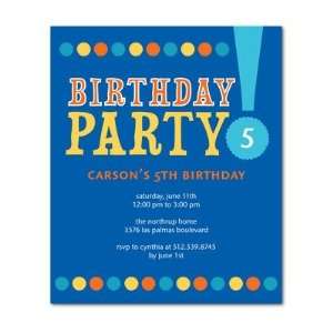  Birthday Party Invitations   Birthday Bazaar Capri Blue 