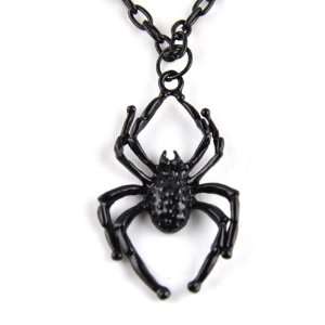   Spider Necklace Goth Halloween Vamp Web Death Rock 