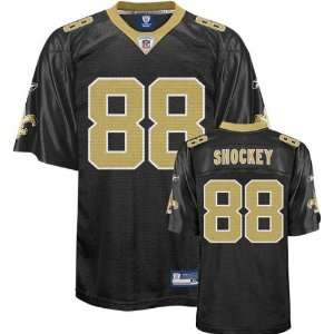  Jeremy Shockey Black Reebok NFL Replica New Orleans Saints 