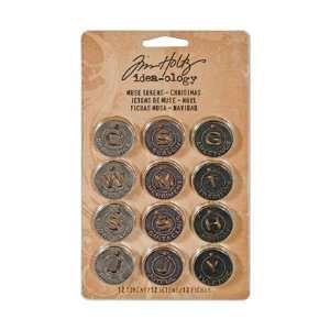  Tim Holtz Idea ology Metal Muse Tokens Christmas 