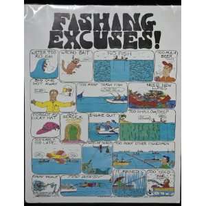  FISHING EXCUSES POSTER 